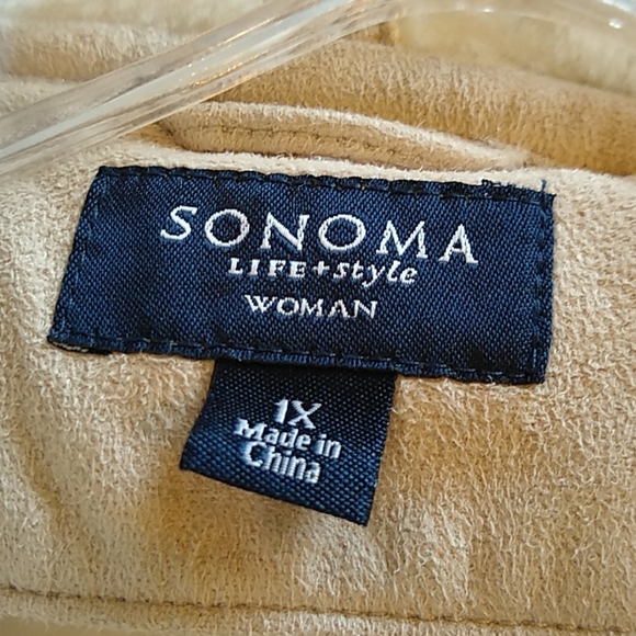 Sonoma Tan Microsuede 1X Jacket - Picture 5 of 10